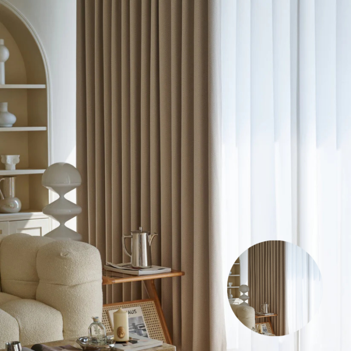 Blackout Curtains for Bedroom – Herringbone Textured Premium Design