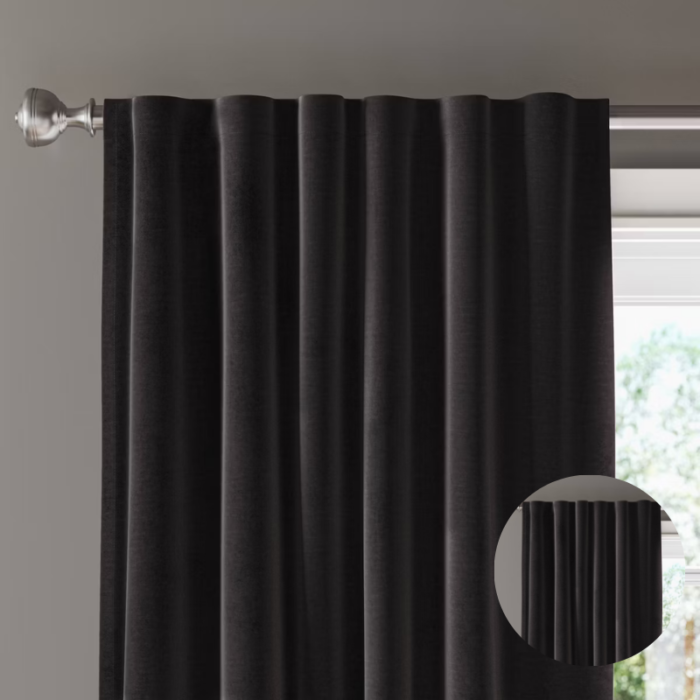 Rod Pocket Blackout Curtains – Velvet Light Blocking Panel