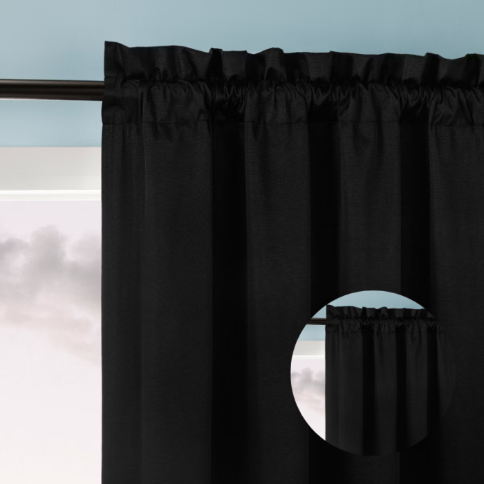 Sun Zero Doucet Thermal Blackout Curtains – Rod Pocket Panel