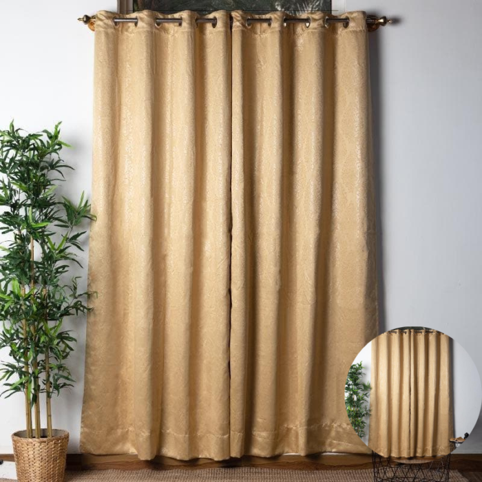 Earthy Beige Blackout Curtains – Soft Velvet Finish