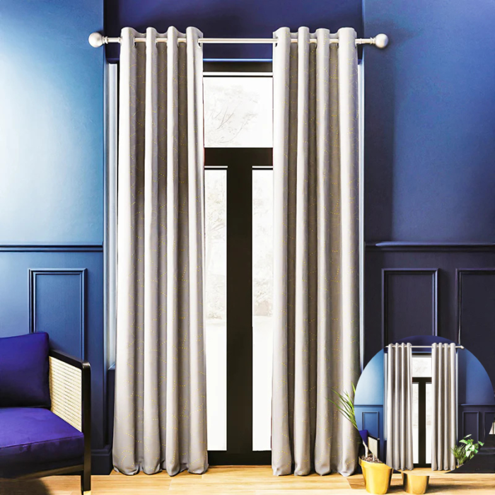 Grey Blackout Curtains Set of Two – Saral Home Acelynn Polyester