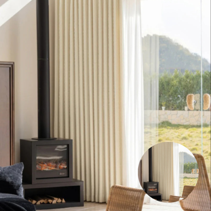 White Blackout Curtains – Minimalist Striped Designer Style