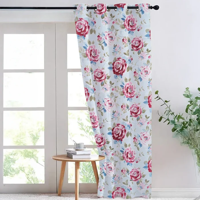 Floral Blackout Curtains – Rosa Meadow Room Darkening Design