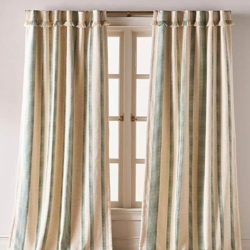 Pieced Stripe Cotton Blend Patterned