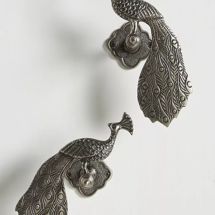 luxury Ida Peacock Tieback peacock design decorative curtain holdback for elegant home interiors and drapery hardware